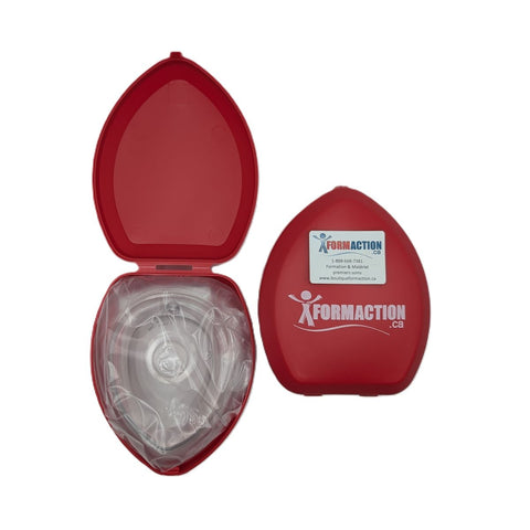 Masque de poche Formaction avec étui - Rouge - sans entrée O2