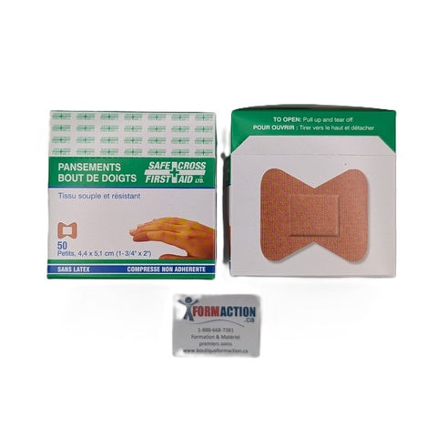 Pansements en tissu pour bout de doigt petit (50)