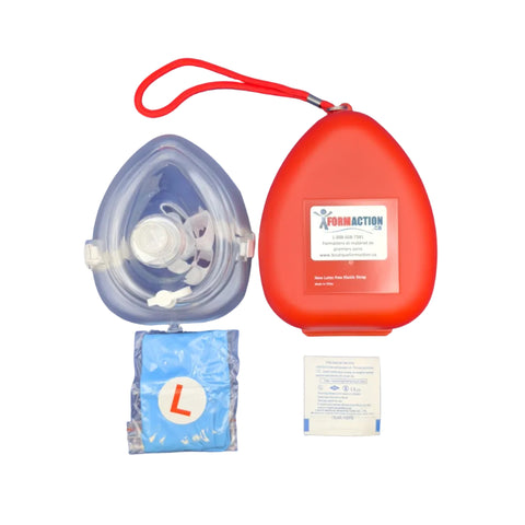 Masque de poche O2 & Gants AMBU pour Formation