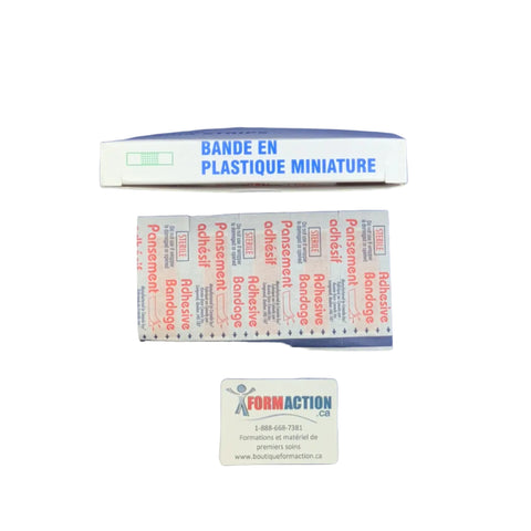 Pansement adhésif plastique, 1 x 3.8 cm, Junior, 50