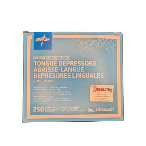 Abaisse Langue boite de 250 enveloppé individuellement