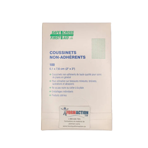 Bandage non-adhérent 5.1 x 7.6 cm (2 x 3 po)100