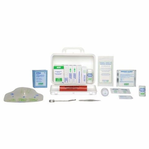 Petite trousse 25 travailleurs et moins risque faible. norme CAN/CSA Z1220-17 Boitier plastique