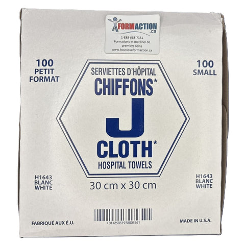 Chiffon J petit 30cm x 30cm boite de 100, blanc