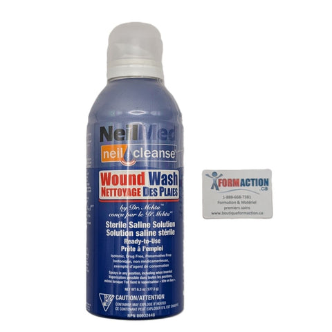 Neilcleanse, Eau Saline stérile pour nettoyer les plaies, vaporisateur, 177 ml