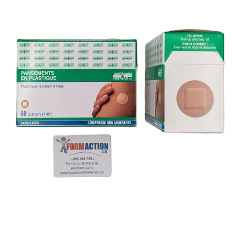 Pansement adhésif cercle 2.2 cm (50) Plastique