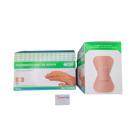 Pansement adhésif bout de doigt grand  (boite de 100) Tissu