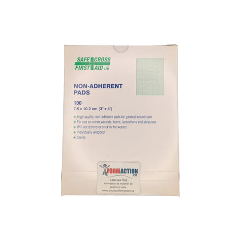 Bandage non-adhérent 7,6 x 10,2 cm (telfa générique) PQT100