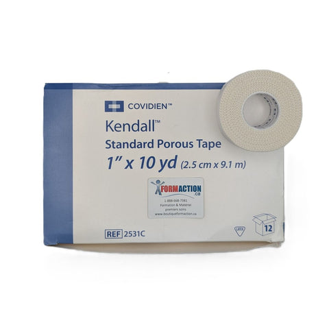 Ruban adhésif, Coton  2.5 cm x 9.1 m, (12 Rouleaux)