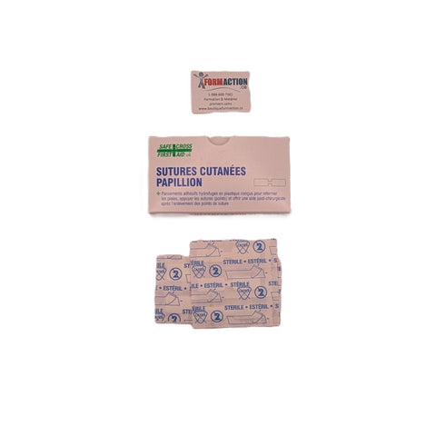 Sutures Cutanée papillon boite 10 (grandeurs diverses)